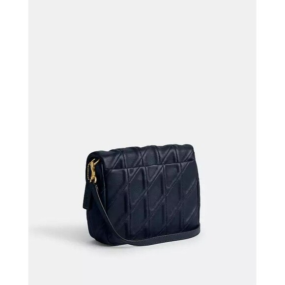 Coach Times Square Tabby Shoulder Bag 17 With Quilting NAVY CW628 - Picture 9 of 16